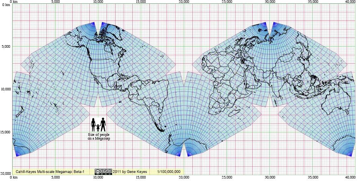 Cahill-Keyes Megamap 1/100,000,000
