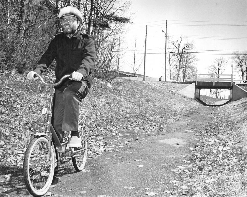 Gene Keyes on Forest Hills Bikeway.