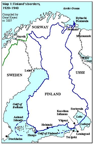 Finland's borders 1920-1940