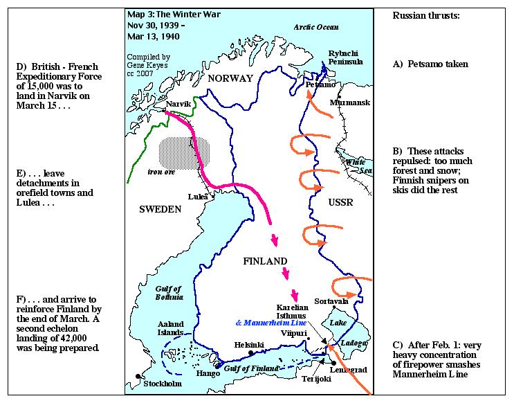 Map 3, Winter War, Nov 30, 1939 - Mar 13, 1940