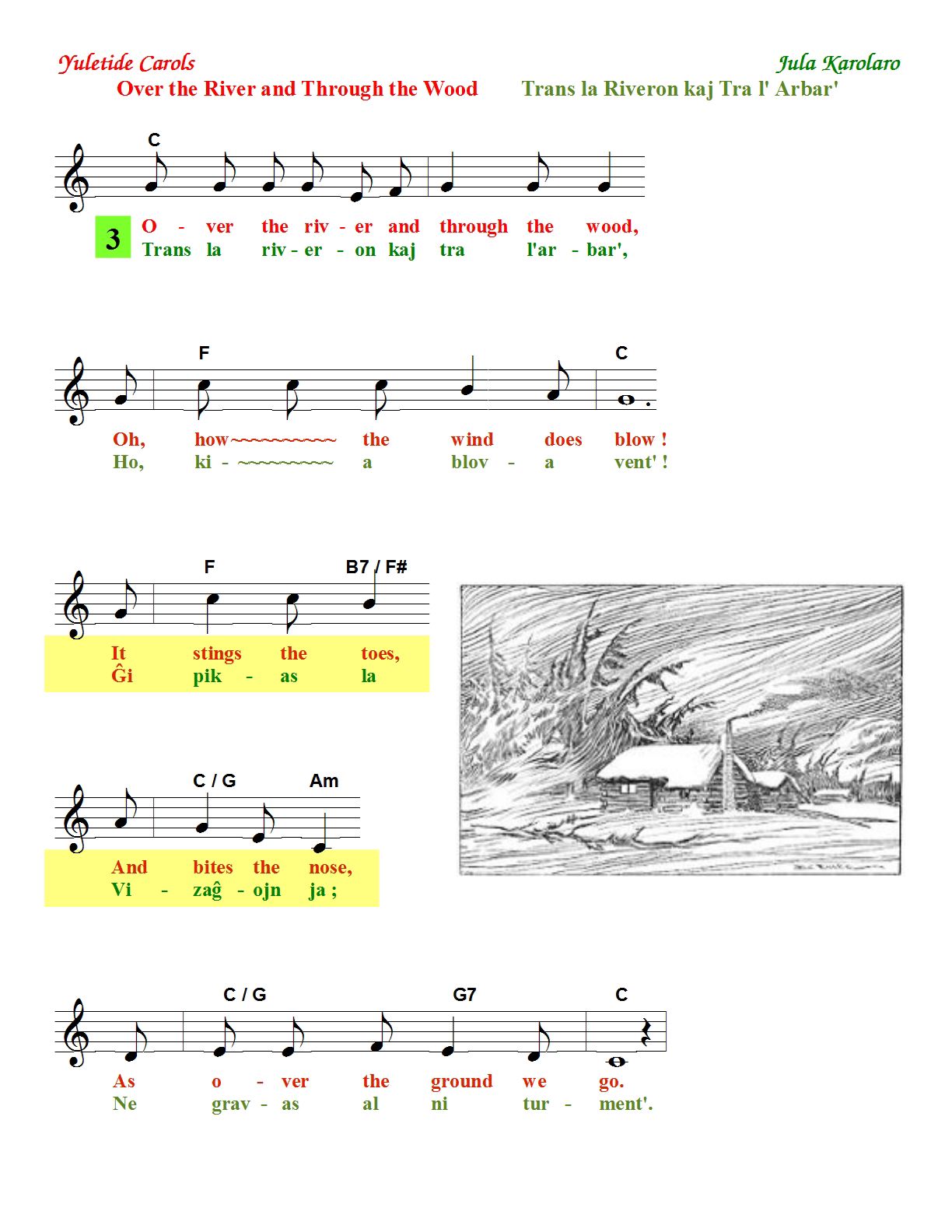 Over the River, score, p.3