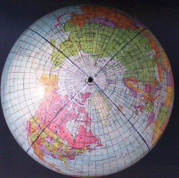 C-K globe, polar view