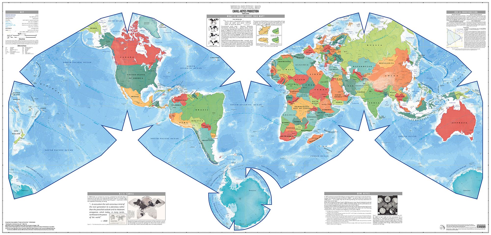 Cahill-Keyes World Map Poster