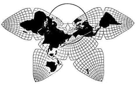 Cahill Butterfly Map, Pacific view