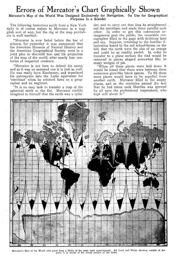 p.7: Errors of Mercator's Chart Graphically Shown