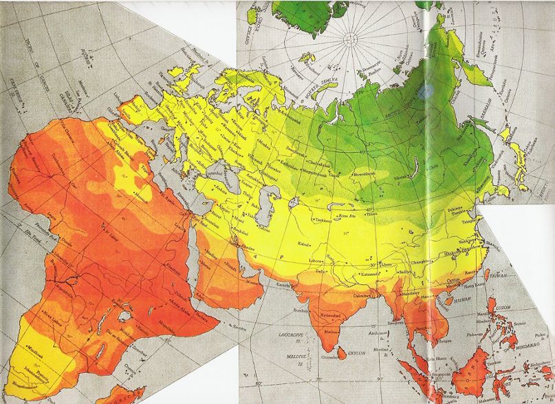 1954 Dymaxion map Raleigh edition, excerpt, full size