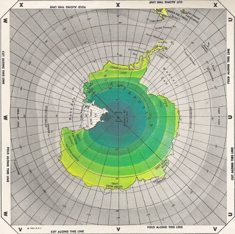 Life magazine color spread Buckminster Fuller Dymaxion map facet