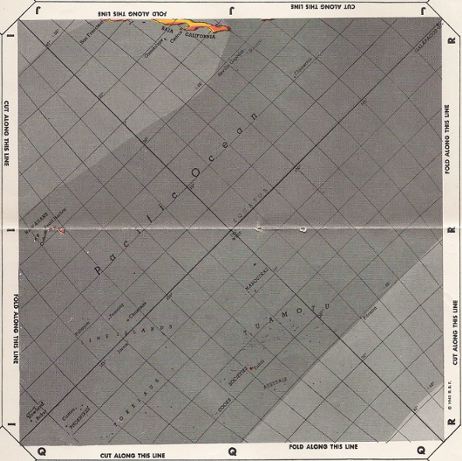 Life magazine color spread Buckminster Fuller Dymaxion map facet