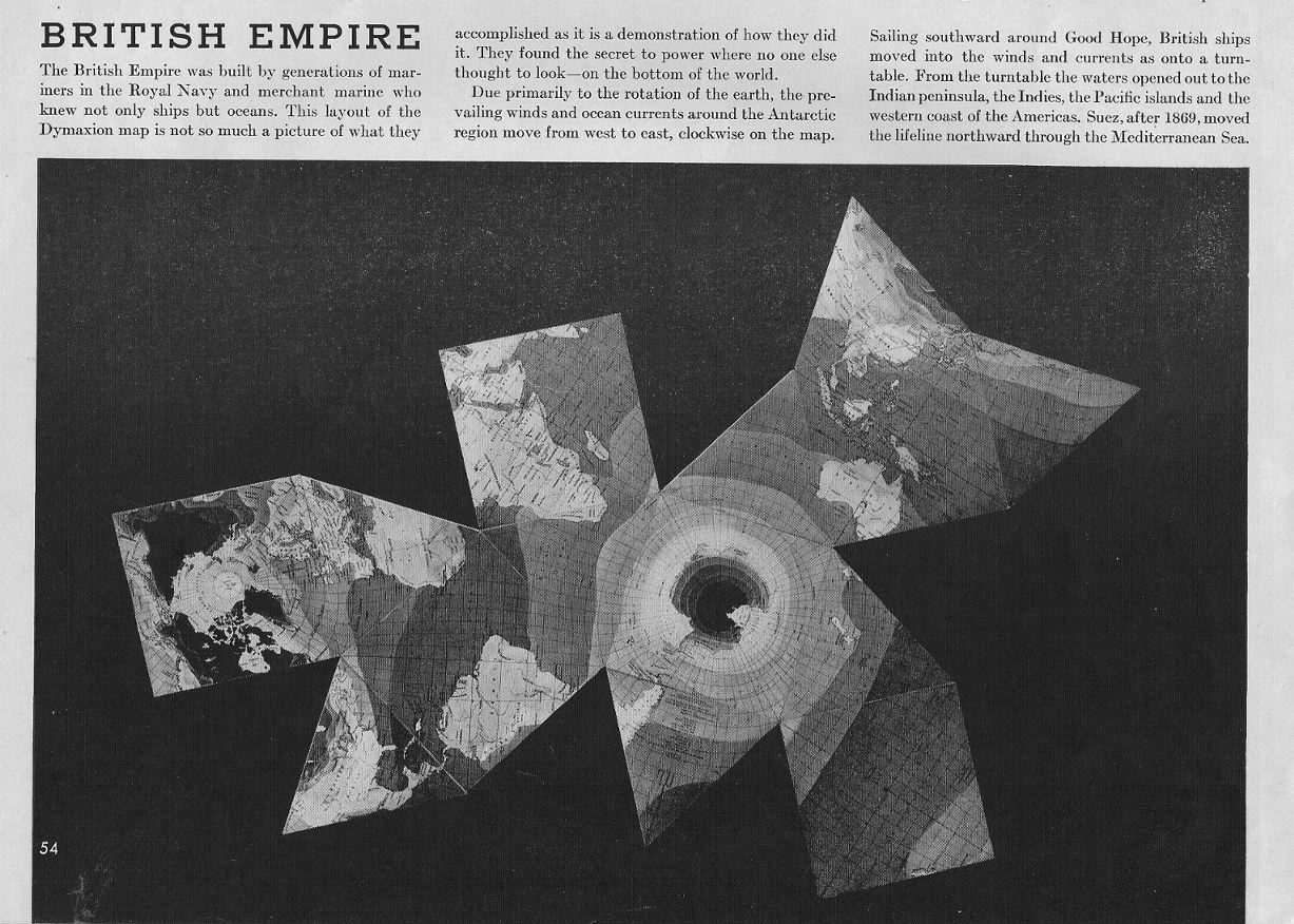 Buckminster Fuller cubo-octahedron Dymaxion map