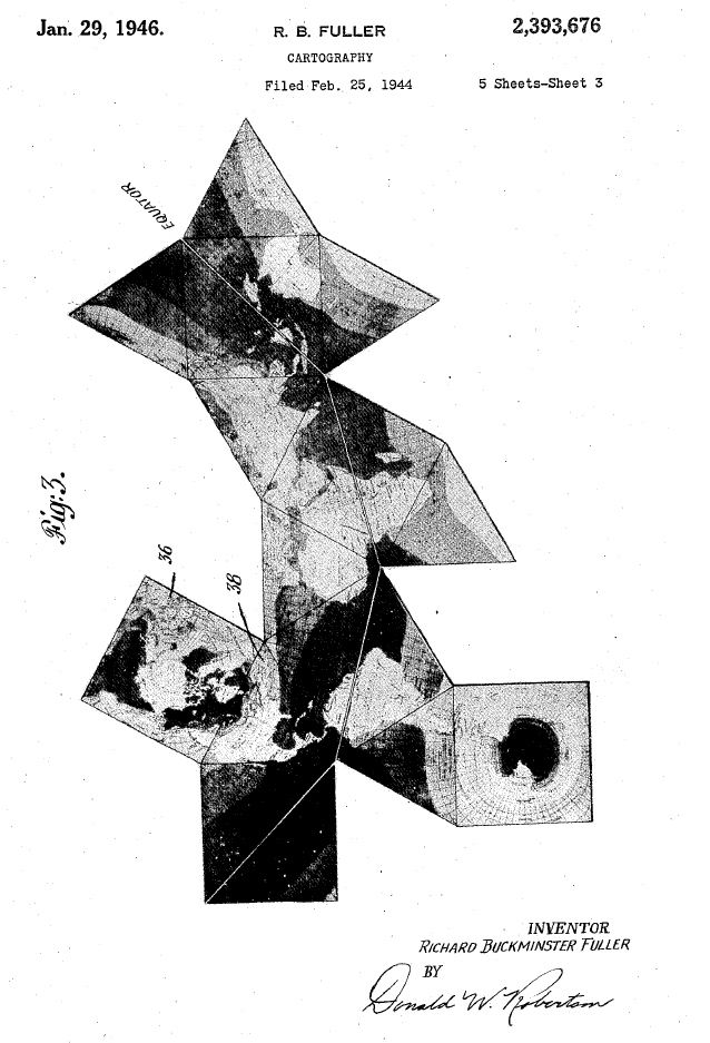 Buckminster Fuller map patent, p. 5