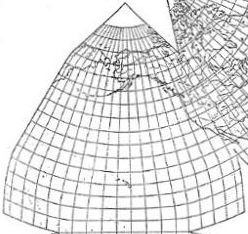 Cahill world map octant, 5 degrees, b&w ; 1 of 8