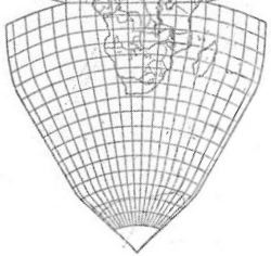 Cahill world map octant, 5 degrees, b&w ; 8 of 8